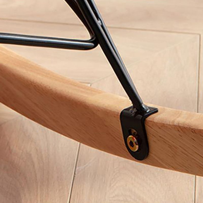 Orange Modern Rocking Chair Removable Cushions Rocker Chair with Ottoman