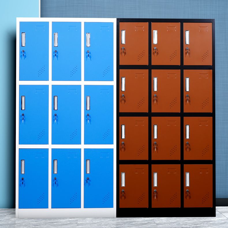 Metal Non-Hanging Armoire with Hinged Doors Modern Storage Cabinet for Bathroom