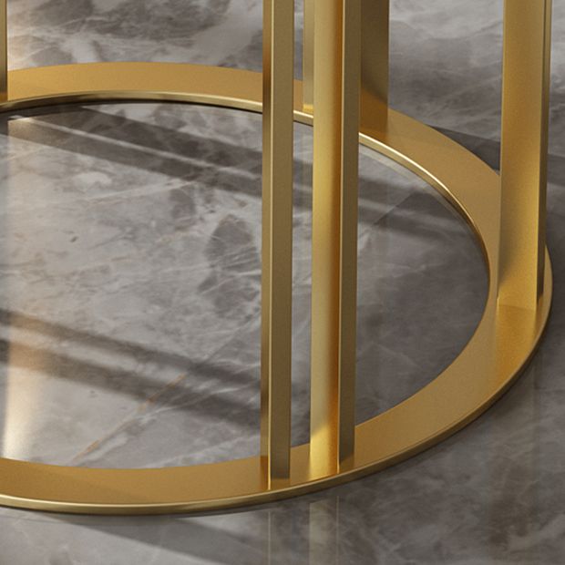 Glam 1/7 Pieces Dining Set Round Stone Dining Table for Kitchen