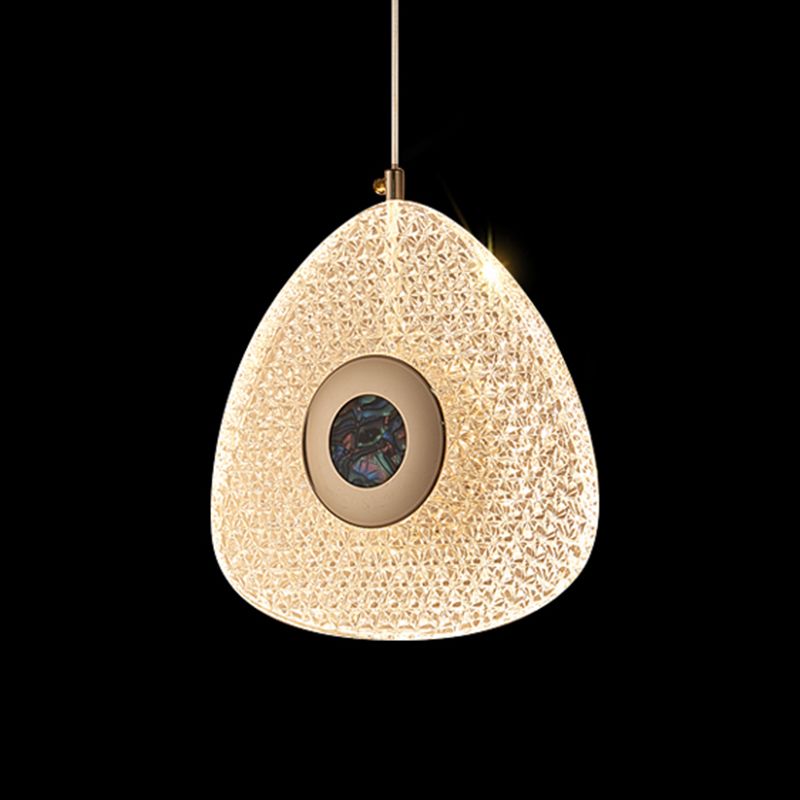 Luminaires suspendus en or lampe de suspension simplicité avec une teinte acrylique claire