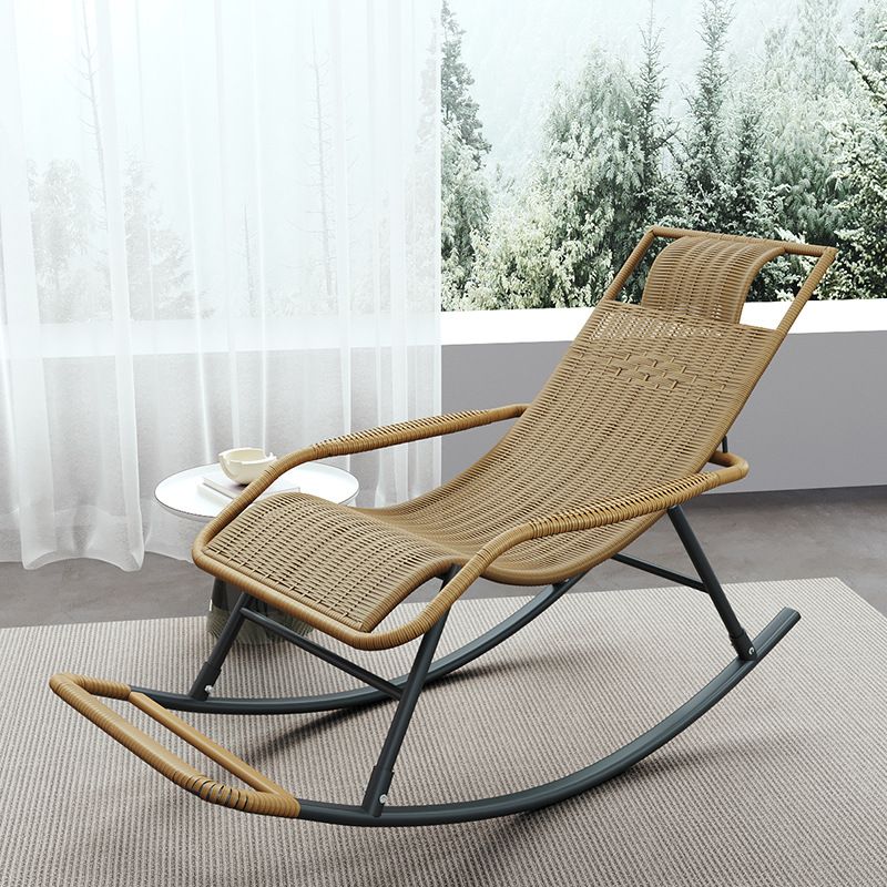 Modern Reclining Rocker Chair Wicker Rocking Chair for Home Decor