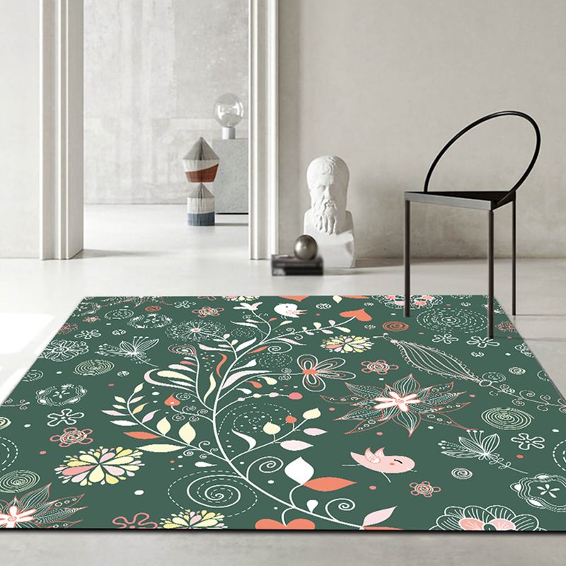 Lovely Animal Pattern Rug Funky Modern Polyester Carpet Anti-Slip Backing Indoor Rug for Home Decor