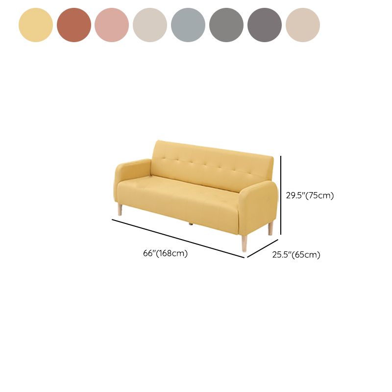 Scandinavian Settee Tufted Square Arm Living Room 3 Seater Seating