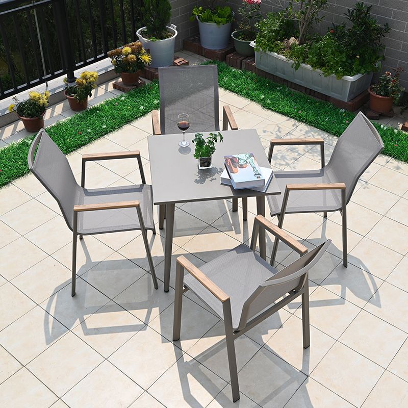 Boho Style Dining Set Metal Grey 1/3/4/5/7 Pieces Dining Set