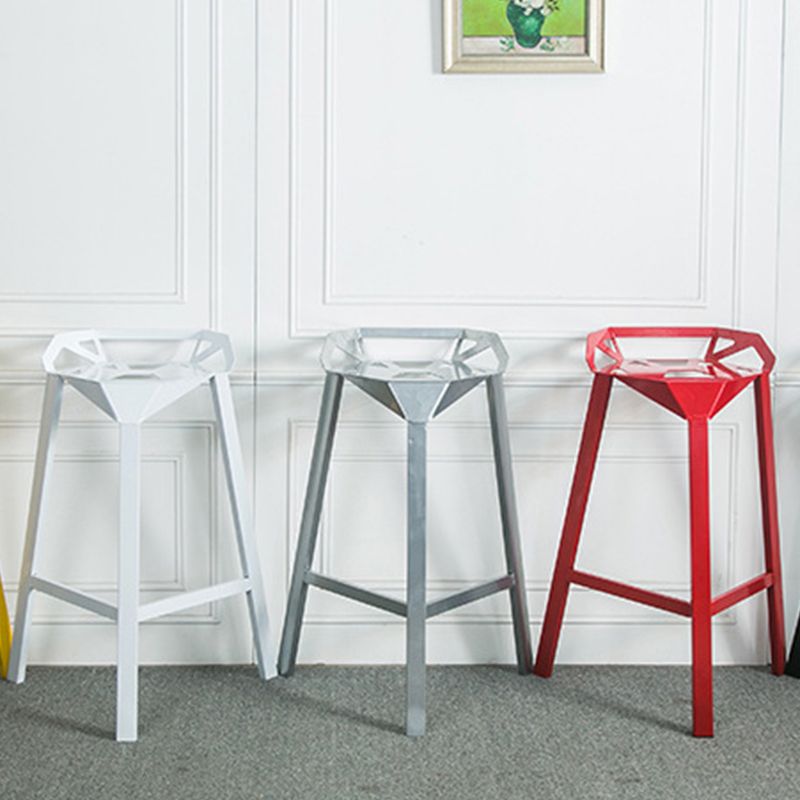 Industrial Style Metal Barstool Low Back Counter Bar Stool for Kitchen