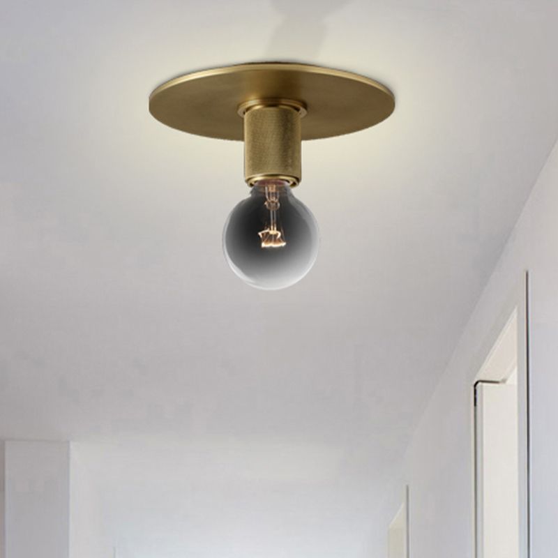 Globe/cône/cylindre/trompette en verre plafonnier suspendu moderne 1 lumière éclairage encastré en laiton pour balcon