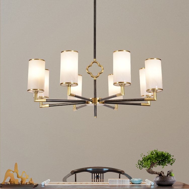 Luces colgantes colgantes de cilindros modernos de vidrio colgante moderno