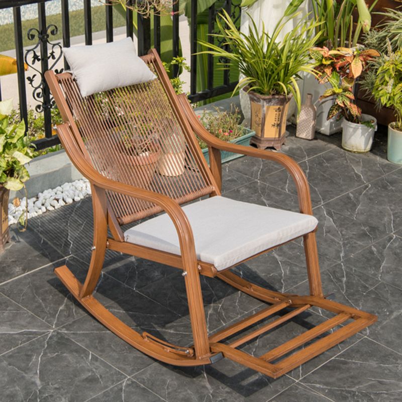 Contemporary Recliner Chair Rattan/Wicker Recliner Chair with Pillow