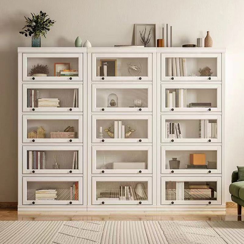 Contemporary Wooden Shelf Bookcase with Doors Standard Shelf