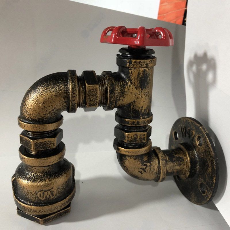 Aplicación de luz de luz de agua de estilo industrial Medón de metal de la pared de la pared.