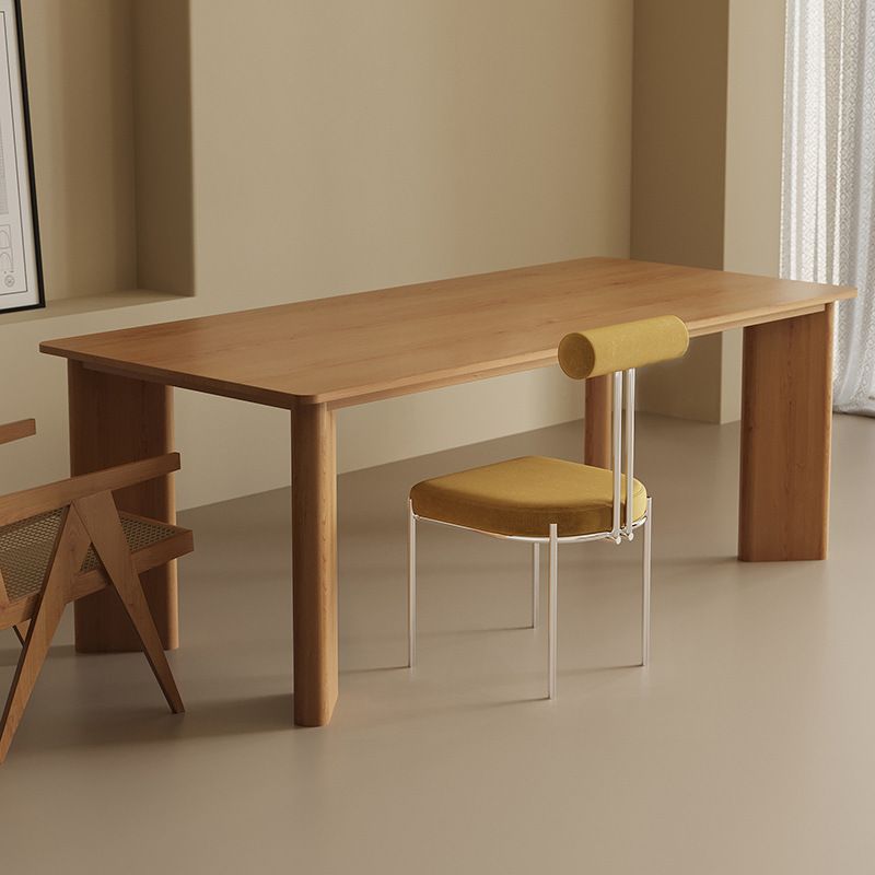 Modern Simple Solid Wood Table for Restaurant Rectangle Table with 4 Legs