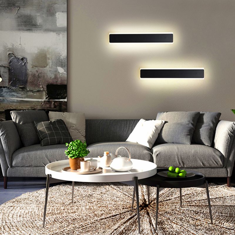 Linear Shape Metal Wall Sconce Modern Style 1- Light Wall Mount Light