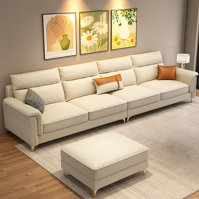 Glam Faux leather Sectionals Pillow Top Arm Sectional Sofa for Living Room