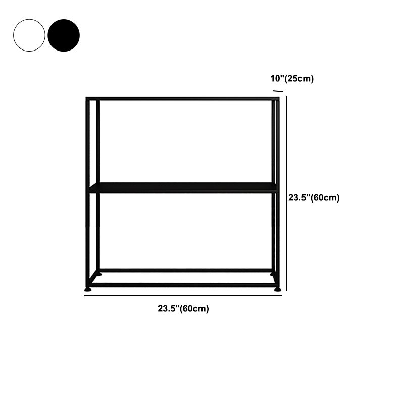 Etagere Metal Bookshelf 2-tier Open Back Modern Bookcase in Burnish