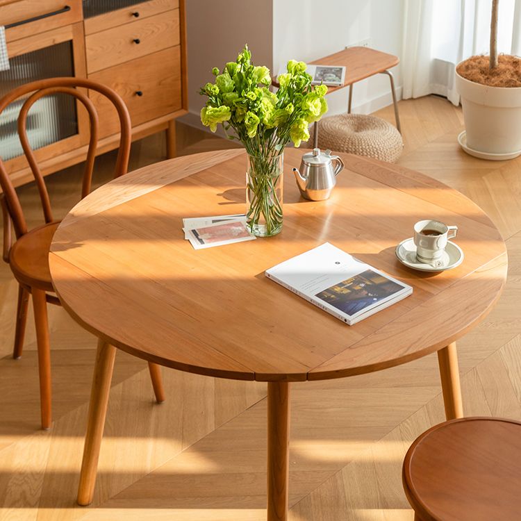 Modern Solid Wood Dining Table Round Standard Dining Table for Kitchen