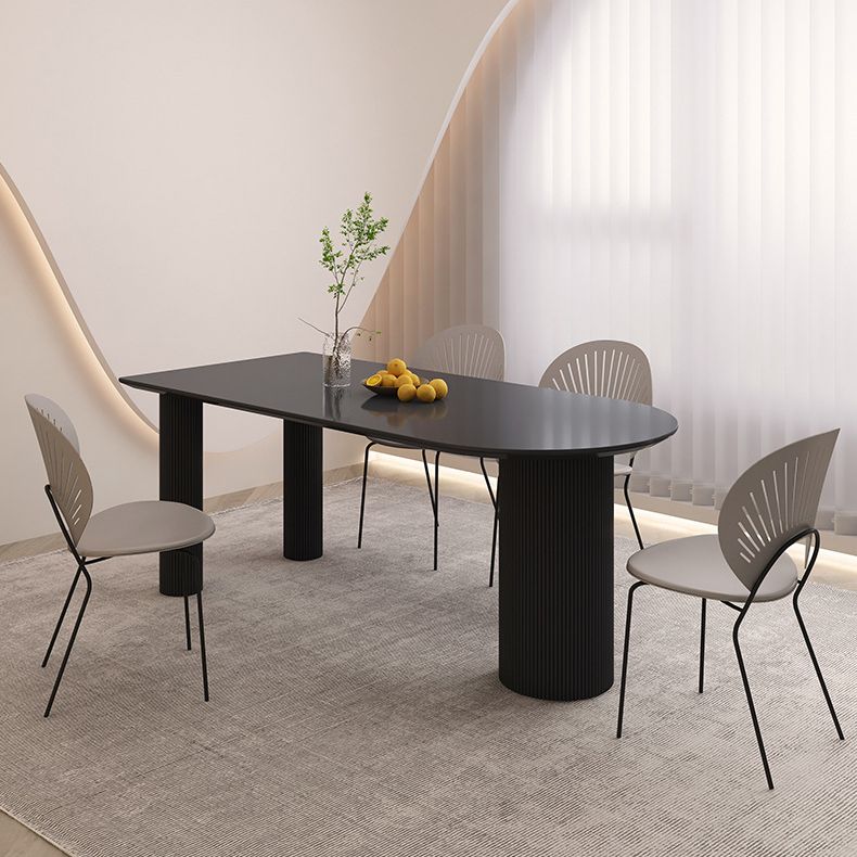Contemporary Dining Table Stone Top Dining Table with 3 Legs