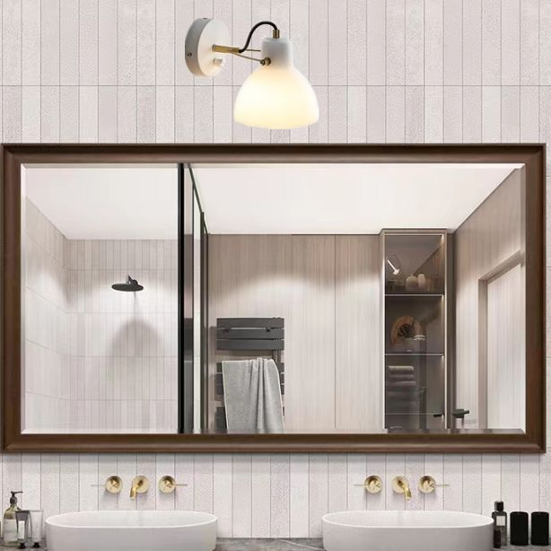 Bath Vanity Lighting Industrial White Shaded Light for Bathroom