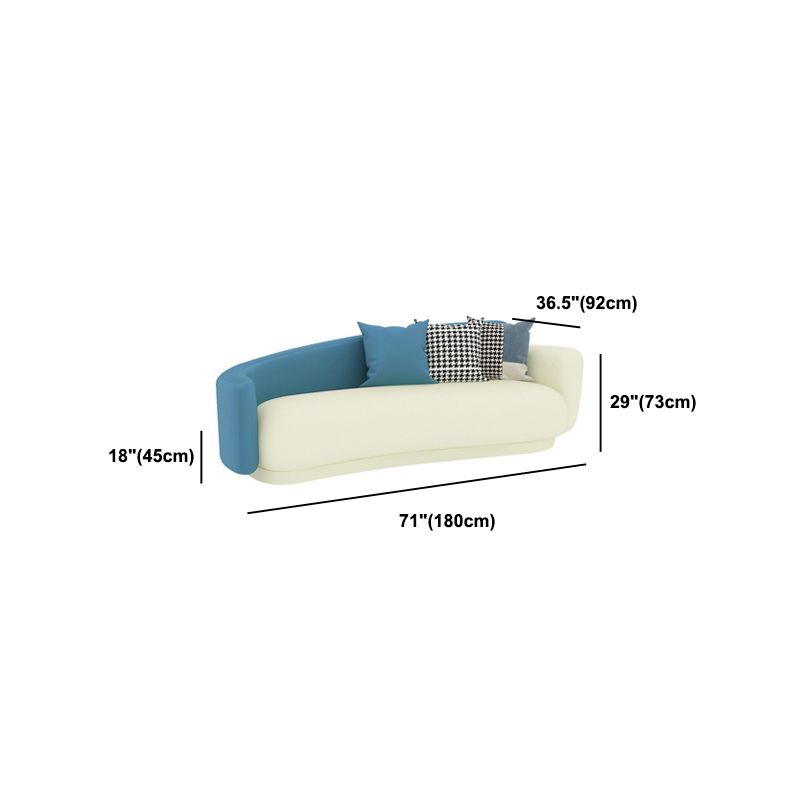 Fabric Sofa in Blue With Tight Back for Living Room,Apartment