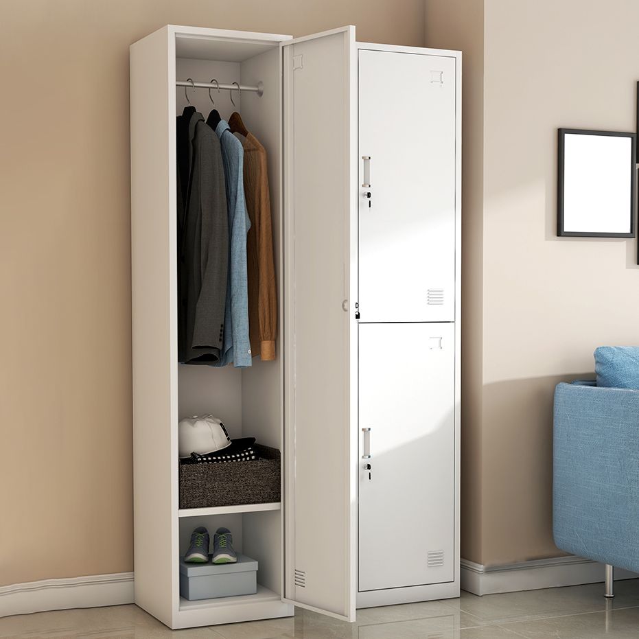 Contemporary Metal Wardrobe Armoire Hinged Wardrobe Closet for Home