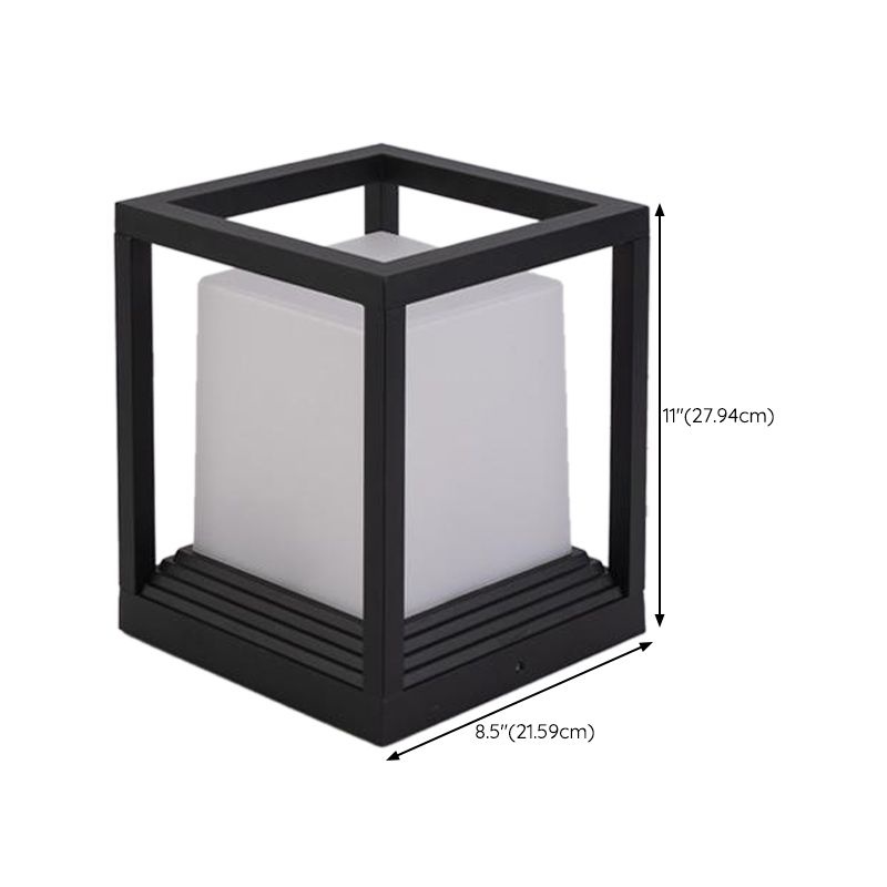 Square LED Pillar Lamp Metal Waterproof Outdoor Light for Garden