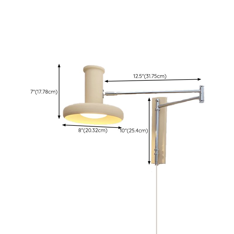 Postmodern Beige Metallic Wall Light Fixture for Sitting Room