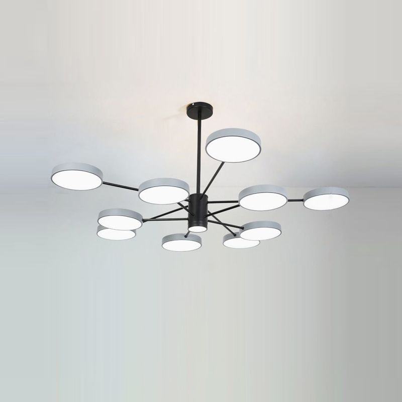 Moderne metalen kroonluchter verlichtingsarmaturen Round Multi-Head Suspension Pendant Lamp