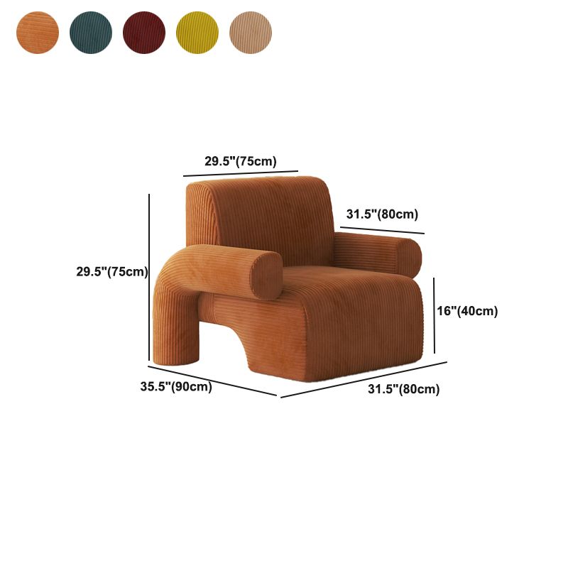 35.43" Wide Contemporary Style Single Sofa Chair Fixed Back Fabric Arm Chair
