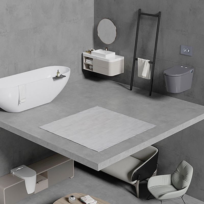 Modern Grey Siphon Jet Flush Toilet One-Piece Wall Mount Toilet for Bathroom