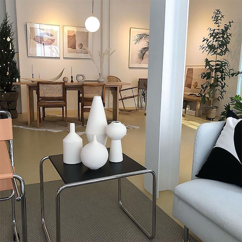 Scandinavian Sled Coffee Table Set Wooden Coffee Table Set for Living Room