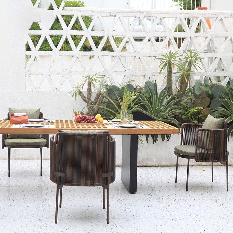 Solid Wood Dining Set Wood Rectangular 1/7/9 Pieces Dining Set