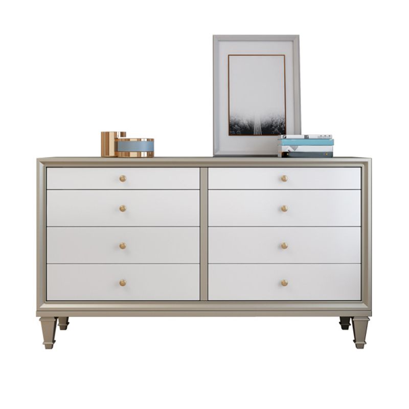 Glam Storage Chest 8 Drawers Storage Chest Dresser for Bedroom