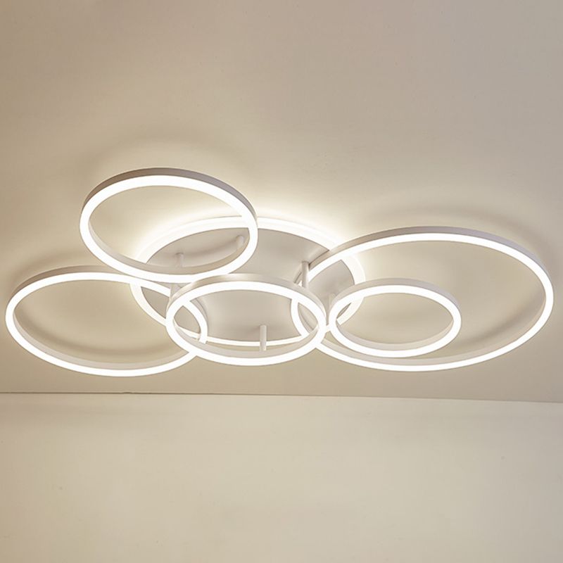 Kruisende cirkels Multi-Lights LED-plafondlamp Moderne stijl Eenvoud Inbouwverlichtingsarmatuur voor woonkamer
