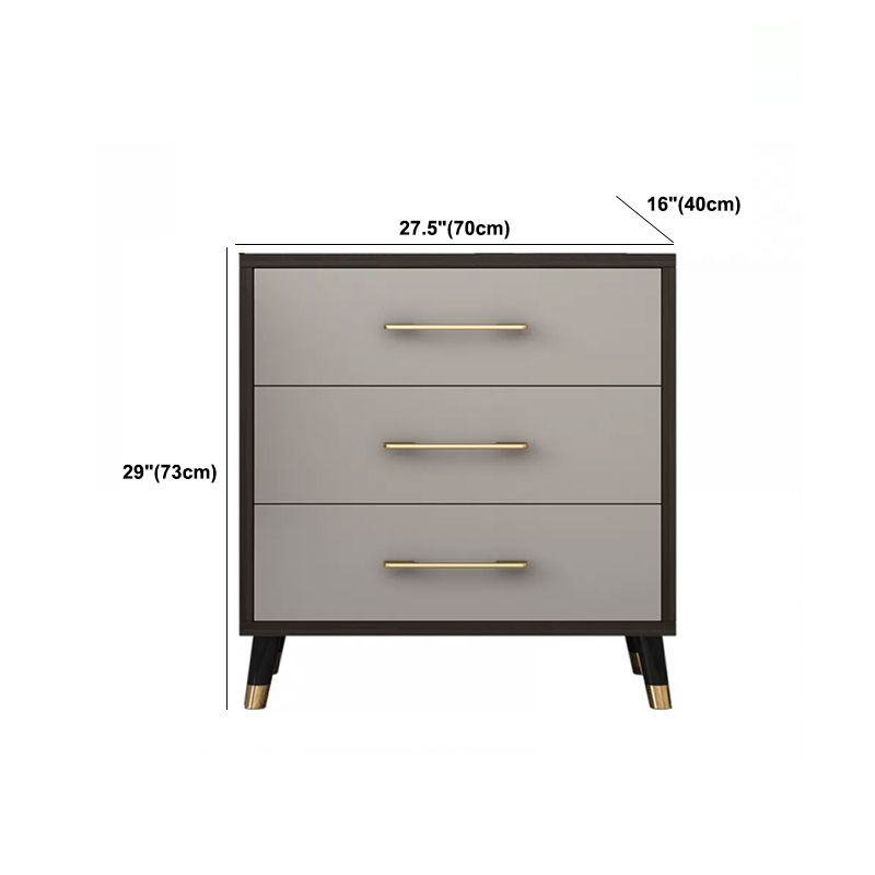 Classic Glam Wood Storage Chest Dresser Bedroom Gray Dresser
