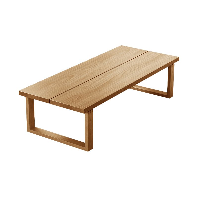 Sled Natural Coffee Table Set Rectangle Solid Wood Coffee Table