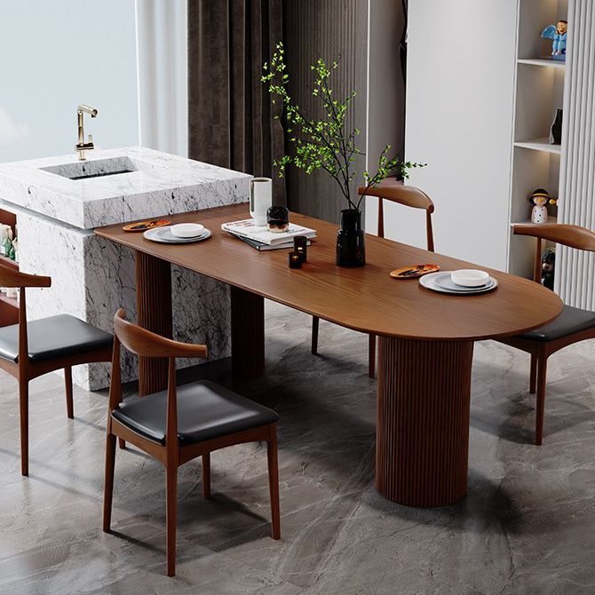 Contemporary Solid Wood Free Form Dining Table Pine Wood Top Dining Table with 3 Legs