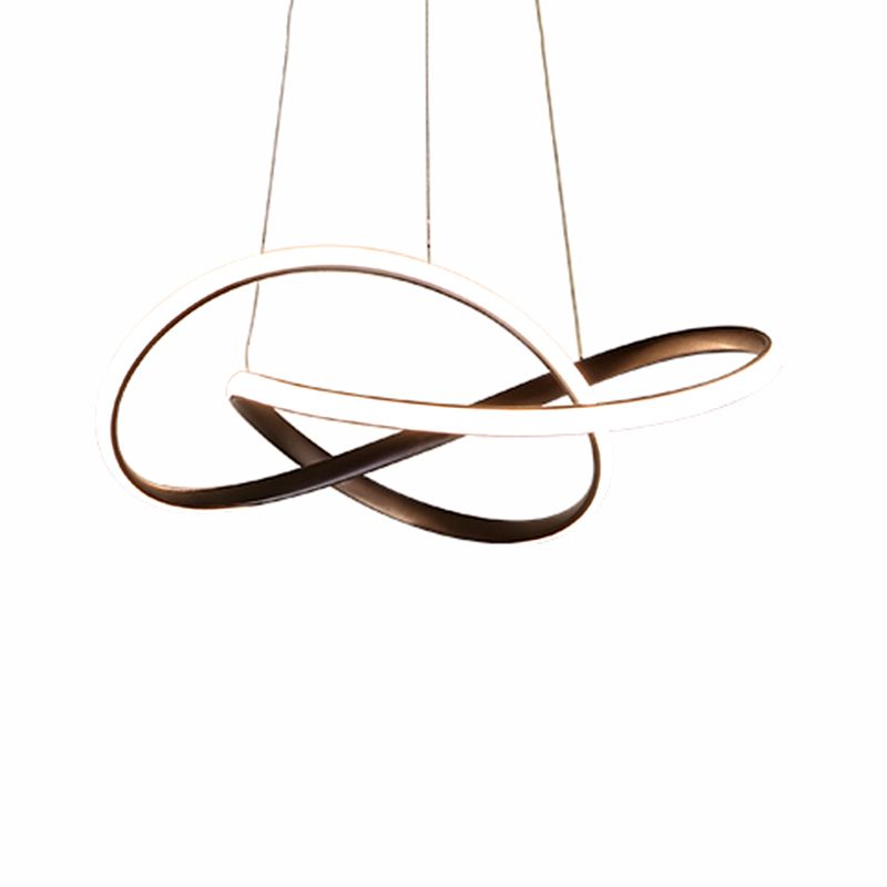 Modern Dining Room Lighting Twisted Turned Lighting Fishersts con ombra acrilica