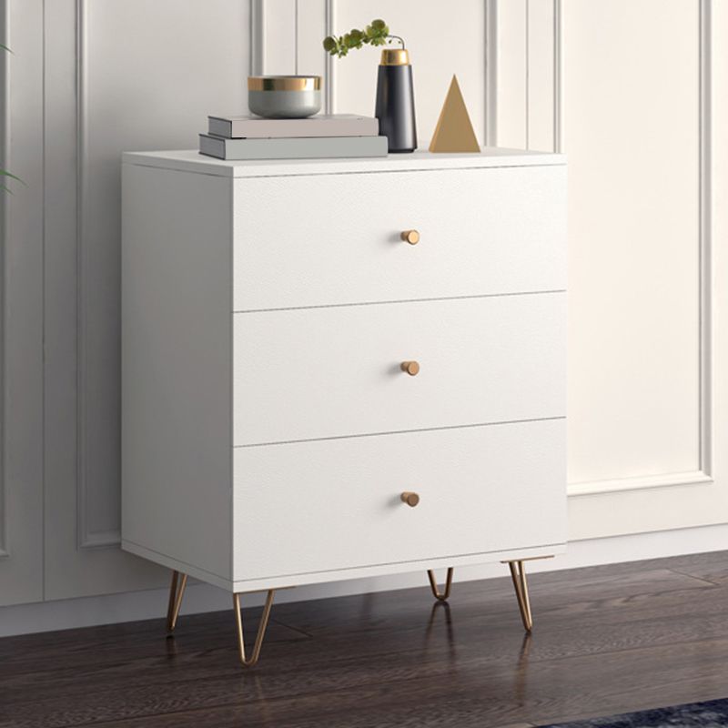 15.74" Wide Modern Accent Chest White Accent Cabinet with Drawers