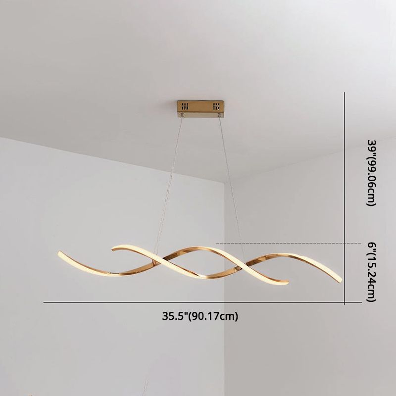 Lumo a pendente a sospensione a sospensione a spirale Light Minimalist LED PENDANT PROVA per sala da pranzo