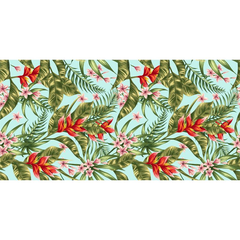 Waterproof Flowers and Leaves Mural Modern Non-Woven Wall Art, Custom Size Available