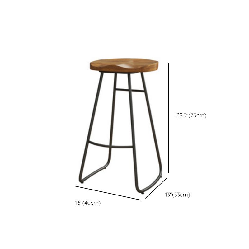 Brown Bar Stool and Table Set 1/4/5 Pieces Solid Wood Pub Table Set