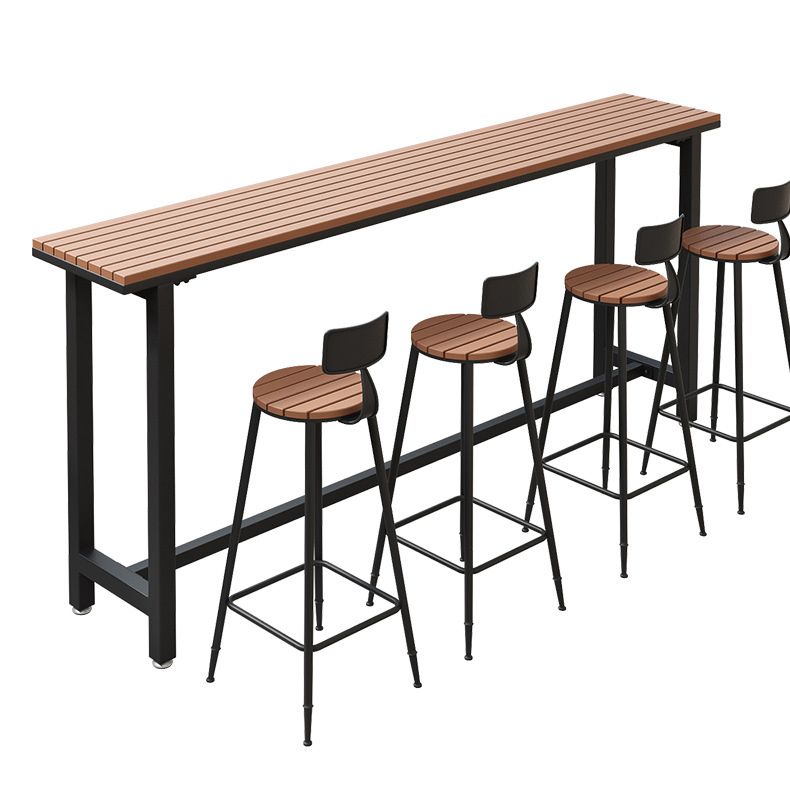 1/4/5 Pieces Wood Bar Stool and Table Set Matte Finish Home Bar Set