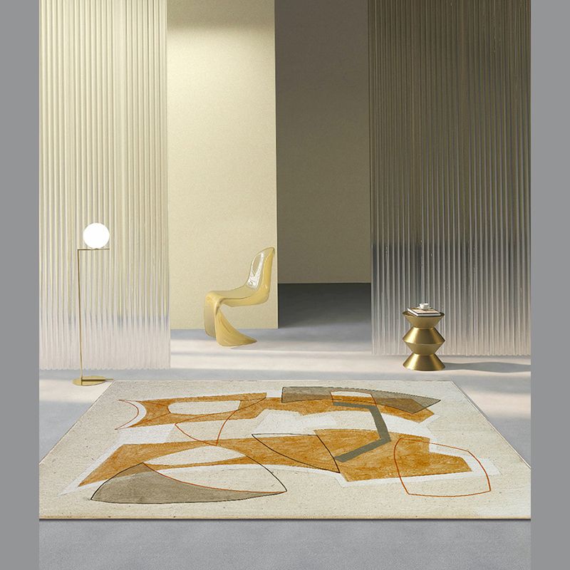 Minimalist Indoor Rug Abstract Pattern Creative Area Rug Polyester Anti-Slip Rug for Living Room