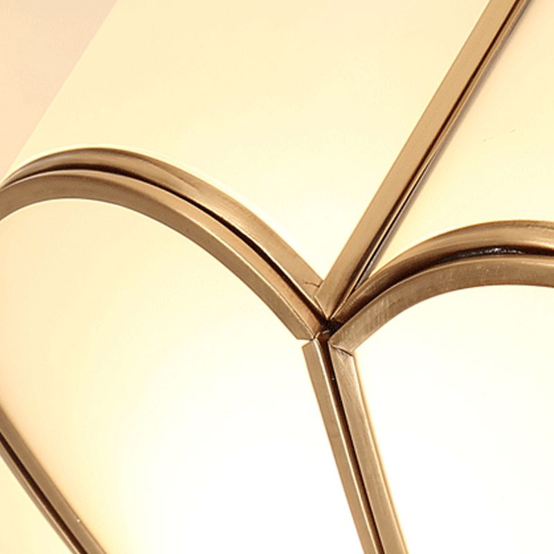 14 "/18" /23.5 " W Brass Scalloped Soffitto Illuminazione Tradizionale Metallo 3/4/6 Teste Living Room Flush Montaggio Soffitto Luce Fissaggio