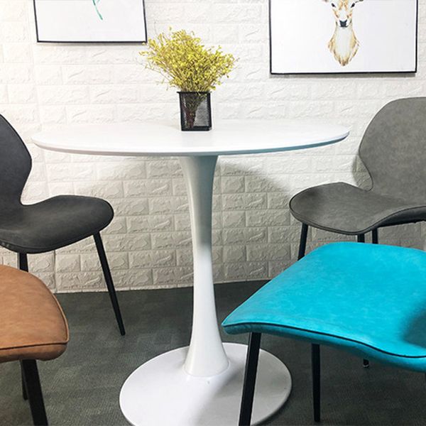 Round Dining Table Modern Tulip Base Fixed Table of Sintered Stone