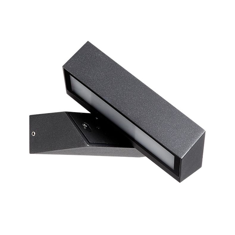 Modern Aluminum Wall Light Cube Black Rotatable LED Wall Washer for Outdoors