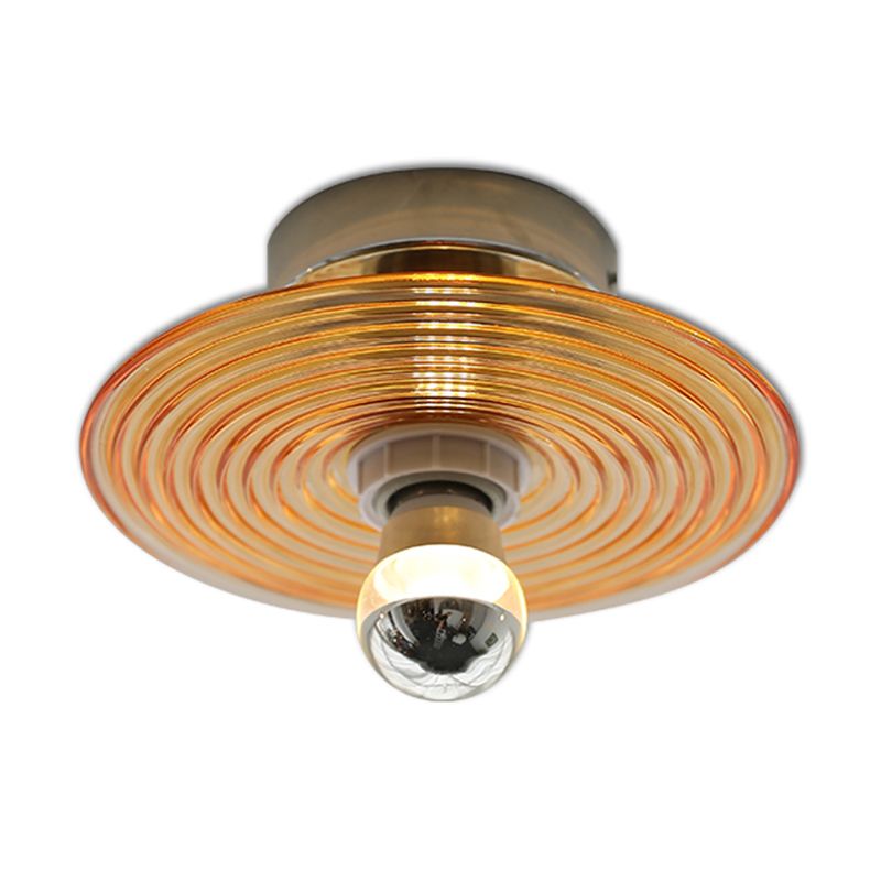 Modern Simple Glass Ceiling Light Circle Shape Ceiling Lamp for Bedroom