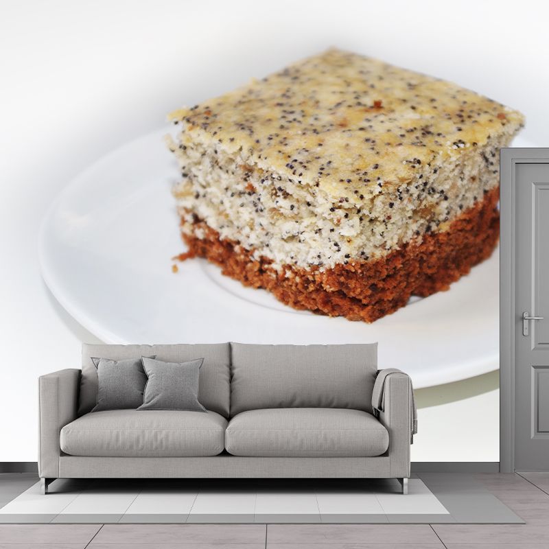 Sweet Dessert Mural Wallpaper Mildew Resistant Coffee Shop Wall Decor, Personalised Size