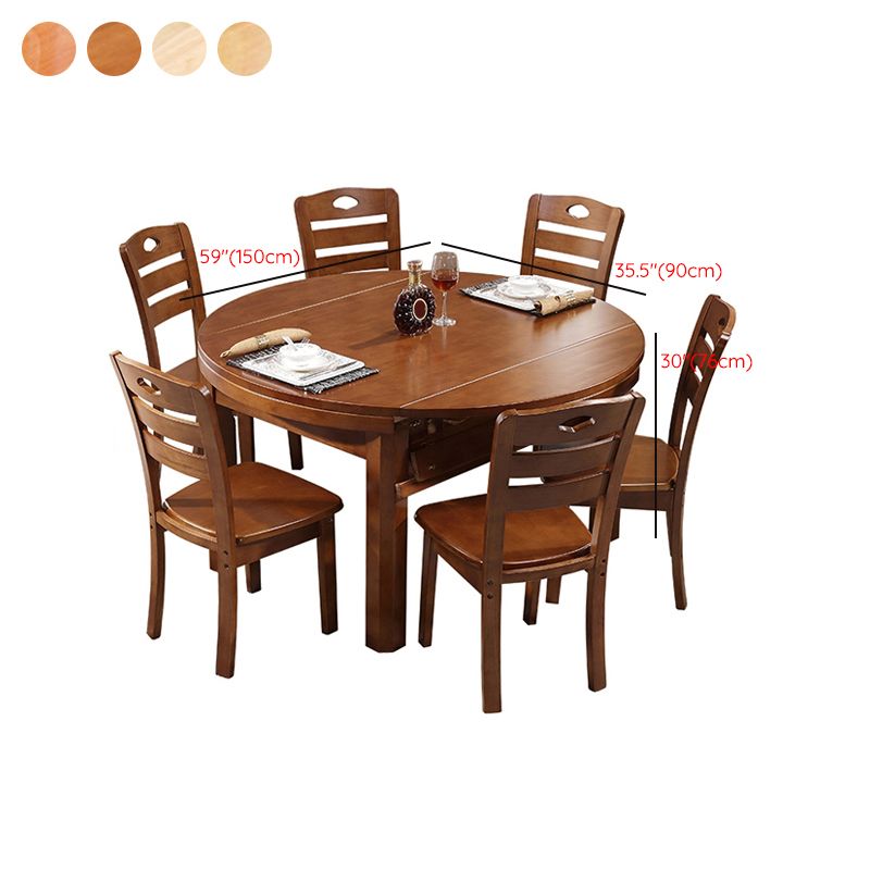 Modern Style Dining Table Solid Wood Butterfly Leaf Dining Table for Kitchen Use