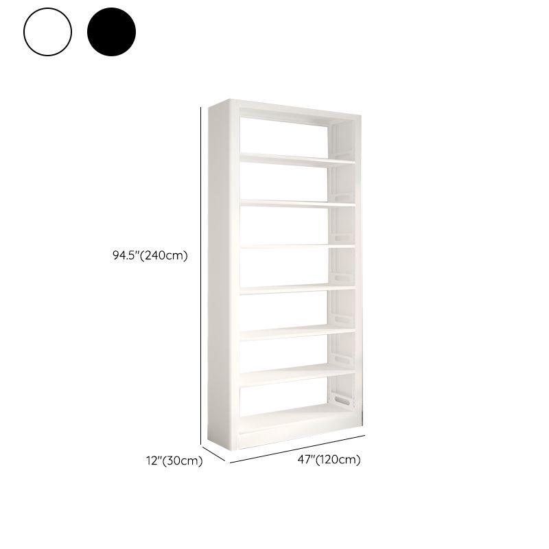 Modern Open Back Bookshelf Vertical Metal Bookcase with Shelves