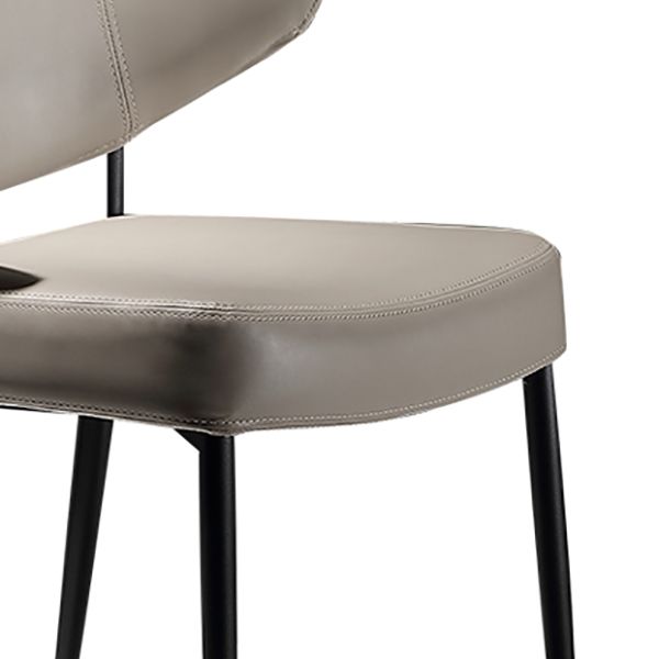 Contemporary Chairs Open Back Dining Side Chairs with Metal Legs for Kitchen